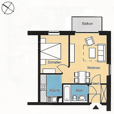 Апартаменты Appartementhaus Cubanzestrasse 43 24 Кюлунгсборн